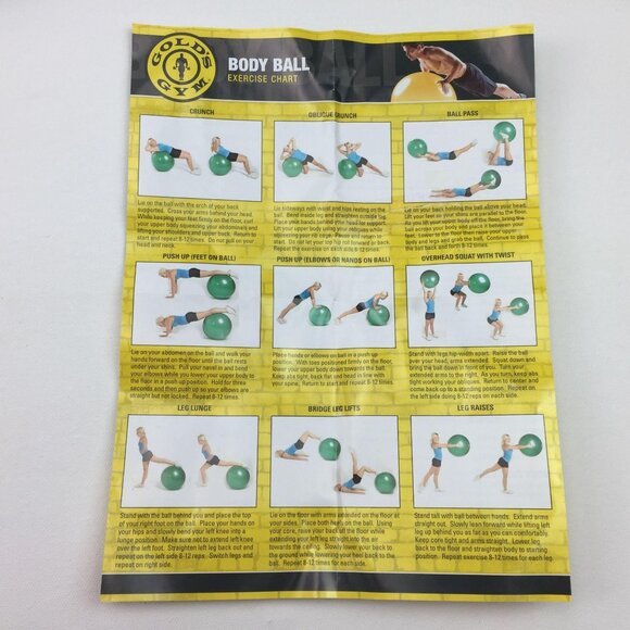 Golds Gym Anti-Burst Body Ball 65 CM For Core Flexibility Includes Pump Chart - Picture 6 of 13